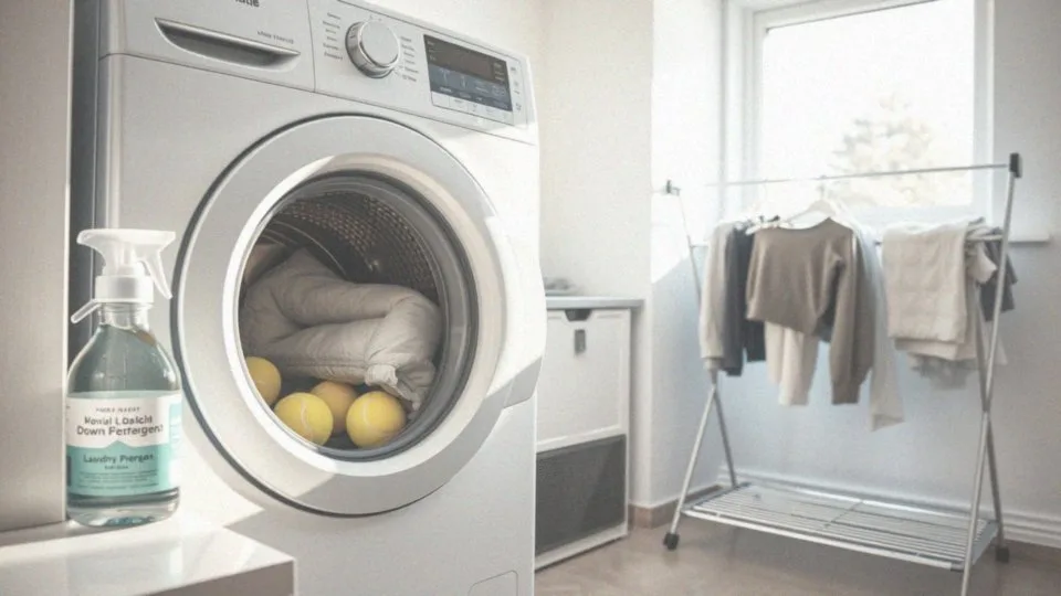 Jak unikać zbijania się puchu podczas prania?