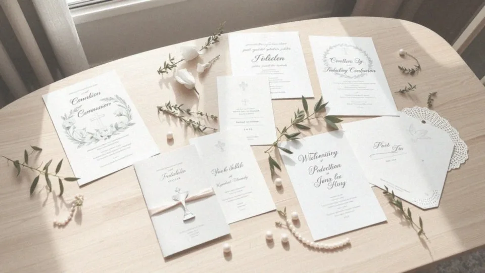 Jakie opcje zaproszeń na Komunię, które współgrają z dekoracjami?